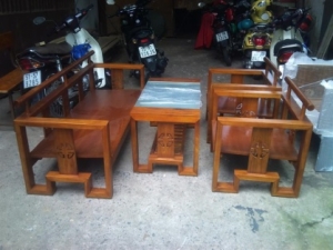 Sofa gỗ kiểu hiện đại hoa văn BK-00