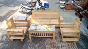 Sofa gỗ hiện đại, gỗ sồi BK-01