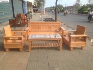 Sofa, salon gỗ sồi Đức hiện đại (bộ lớn) BK-06