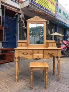 Bàn trang điểm gỗ sồi tự nhiên