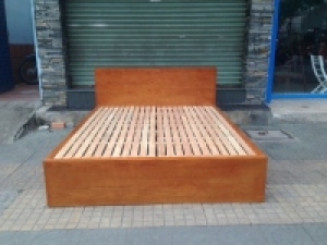 Giường ngủ gỗ tự nhiên, kiểu dáng đơn giản BK28